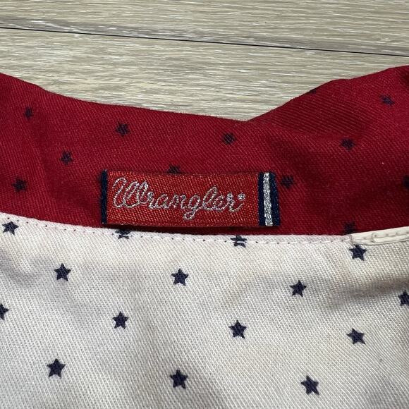 Vintage Wrangler Women’s Reversible Vest Red White Stars Fourth July Sz M - M197 - Picture 4 of 16